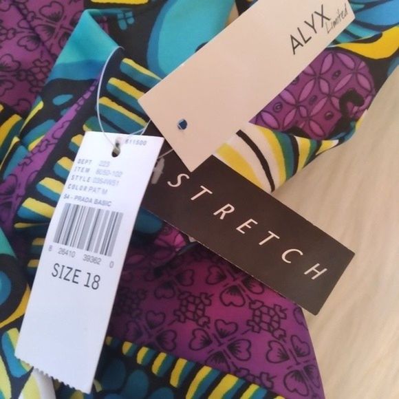 SHEATH TRIBAL PRINT SLEEVELESS PURPLE COMBO SZ 18 WOMENS 18 NWT - Picture 9 of 11